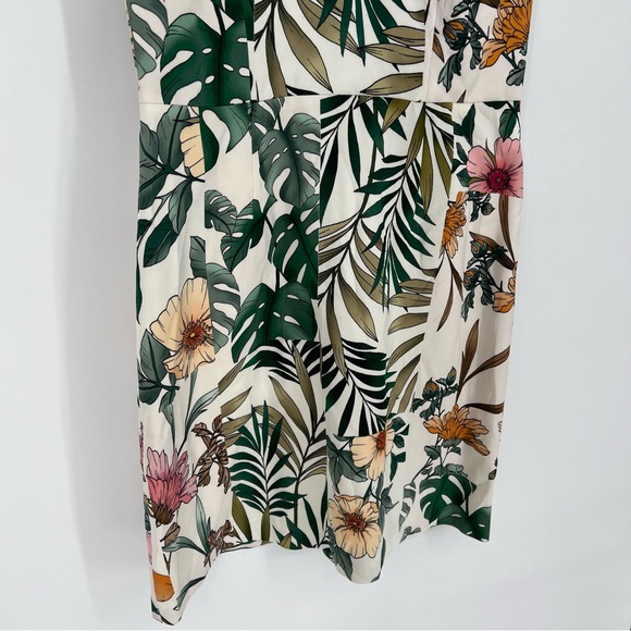 Milly Tropical‎ Floral Mini Dress in Green and Pink - Picture 7 of 15